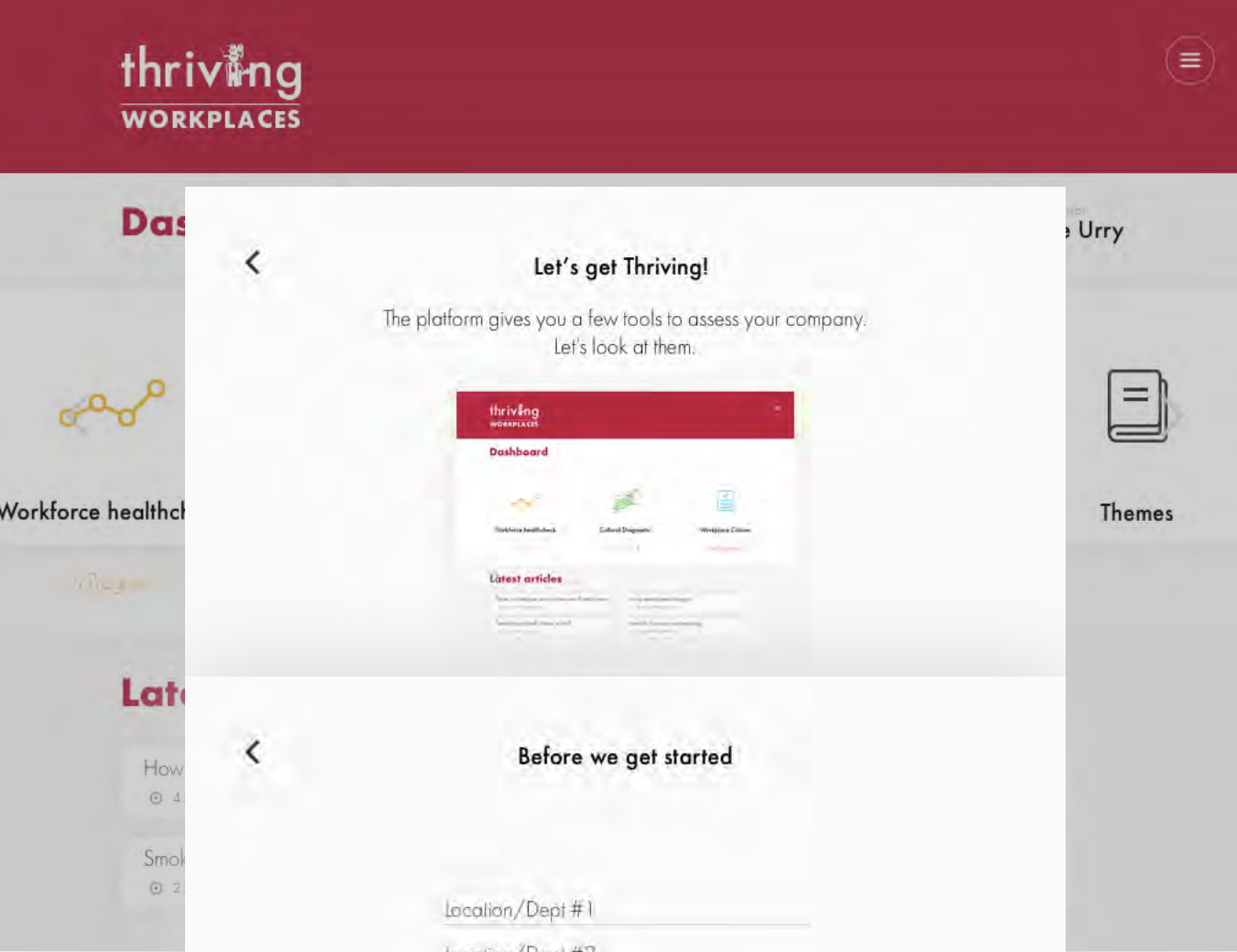 Thriving Workplaces project screenshot